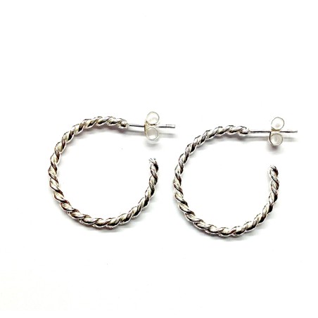 Pendientes SPIRAL Plata Grande