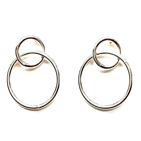 Pendientes DUOCIRCLE Plata