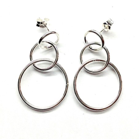 Pendientes TRICIRCLE PLATA