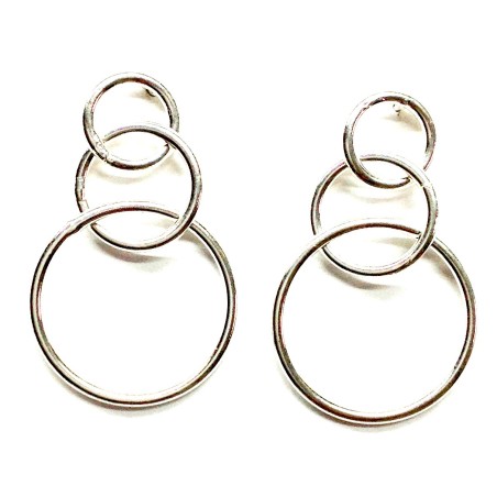 Pendientes TRICIRCLE PLATA