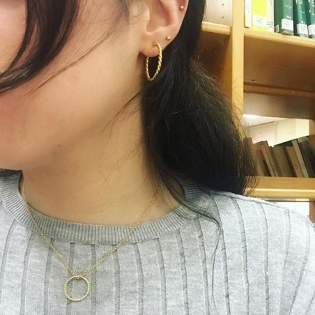 Pendientes SPIRAL Oro Grande