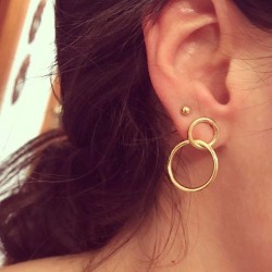 Pendientes DUOCIRCLE Plata 2