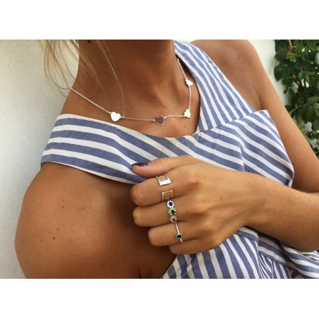 Colgante MULTICUORE Plata