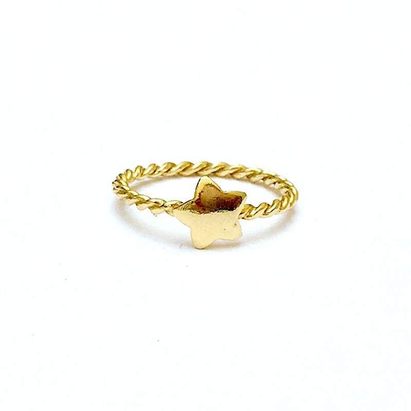 anillo compromiso star oro amarillo y diamante