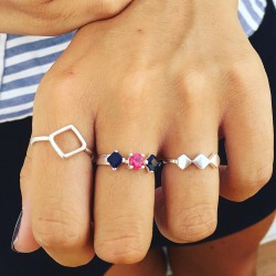 Anillo ROMBO Plata 2