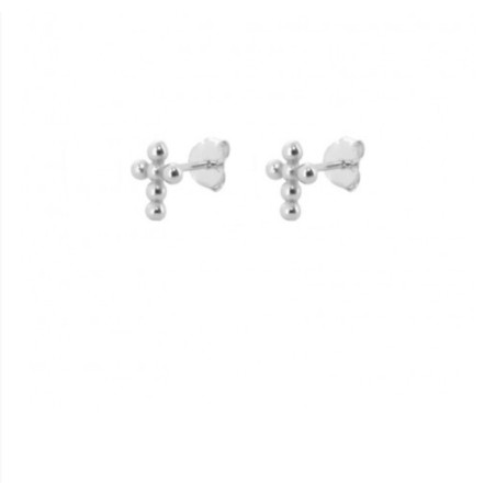 Pendientes CRUZ BOL Plata