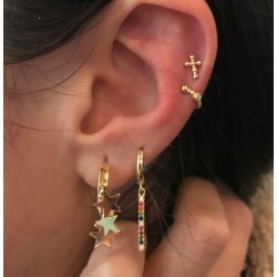 Pendientes CRUZ BOL Plata 2