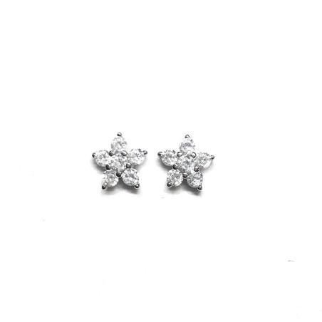 Pendientes FLOR Plata