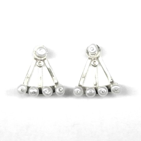 Pendientes PERLA PLATA