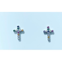 Pendientes Cruz Circonitas