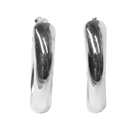 Pendientes AROS OVAL Plata