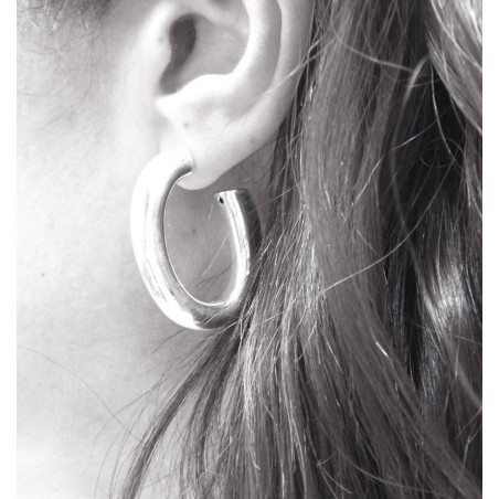 Pendientes AROS OVAL Plata