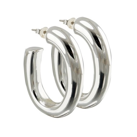 Pendientes AROS OVAL Plata