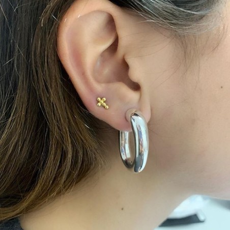 Pendientes AROS OVAL Plata