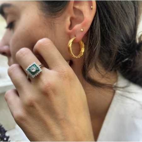 Pendientes Aros FEZ Oro