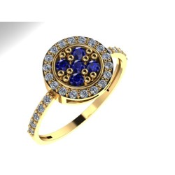 Anillo GRETA GOLD Zafiro