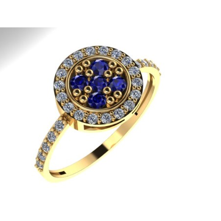 Anillo GRETA GOLD Zafiro