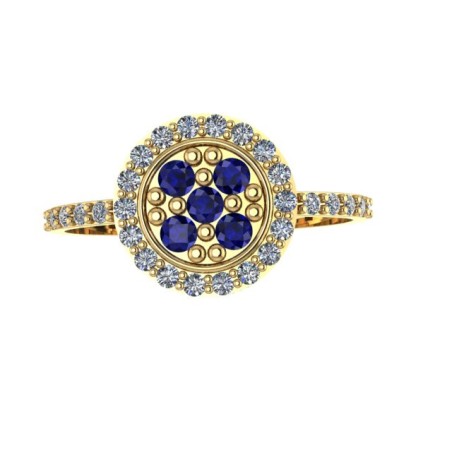 Anillo GRETA GOLD Zafiro