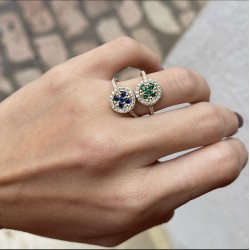 Anillo GRETA GOLD Zafiro 2