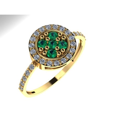Anillo GRETA GOLD Esmeralda