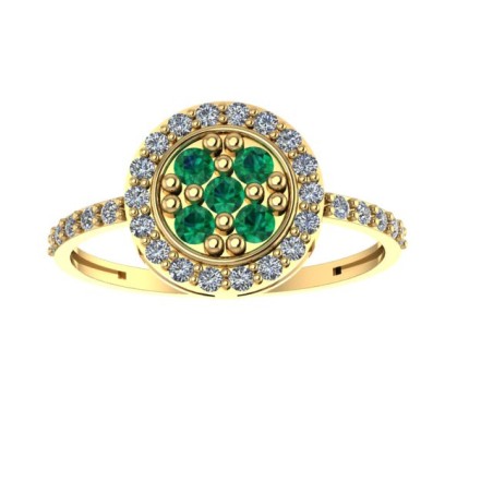 Anillo GRETA GOLD Esmeralda