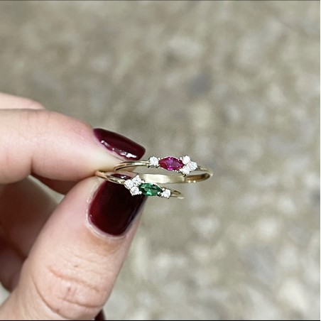 Anillo CINTA Zafiro Gold