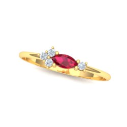 Anillo CINTA Rubí Gold