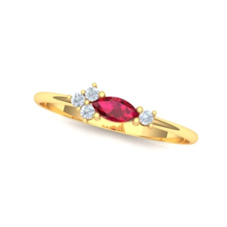 Anillo CINTA Rubí Gold