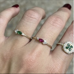 Anillo CINTA Rubí Gold 2