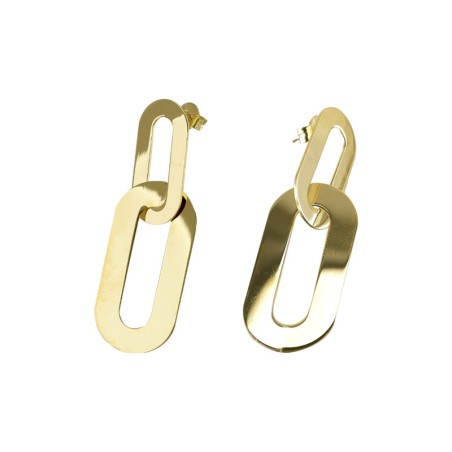Pendientes ESLABON Plano Oro
