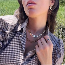Pendientes CADENA Doble Plata 2