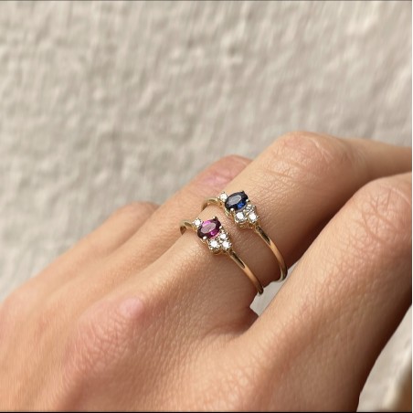 Anillo OLIVIA Gold London Blue