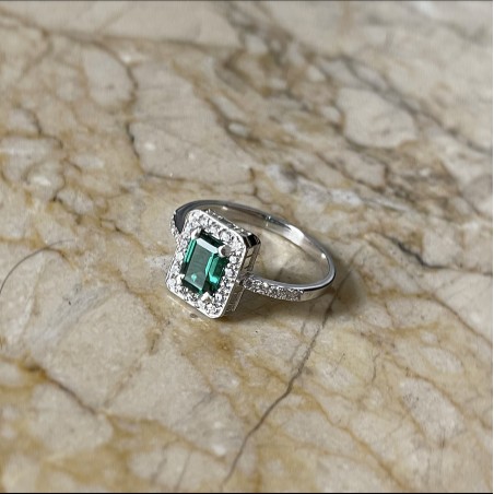 Anillo GENOVEVA Gold Esmeralda