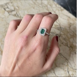 Anillo GENOVEVA Gold Esmeralda 2