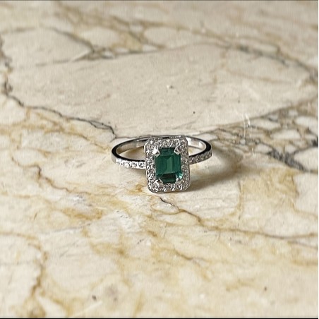 Anillo GENOVEVA Gold Esmeralda
