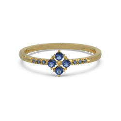 Anillo MACARENA Gold Zafiro