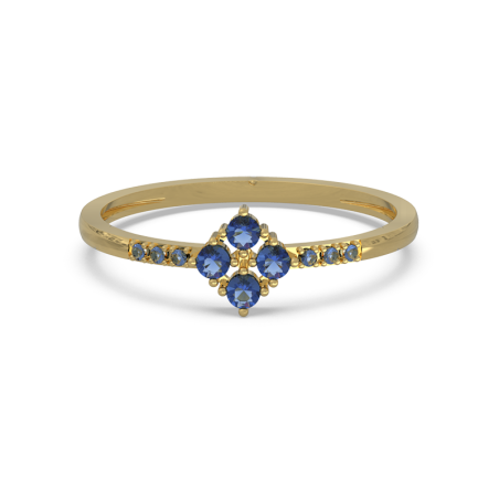 Anillo MACARENA Gold Zafiro