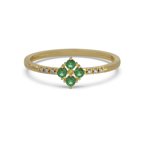 Anillo MACARENA Gold Esmeralda