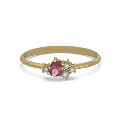 Anillo OLIVIA Gold Rodolita