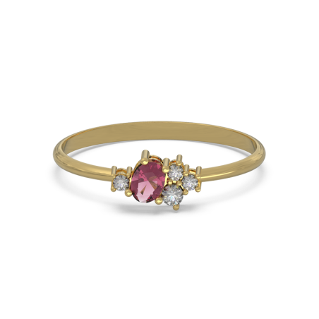 Anillo OLIVIA Gold Rodolita