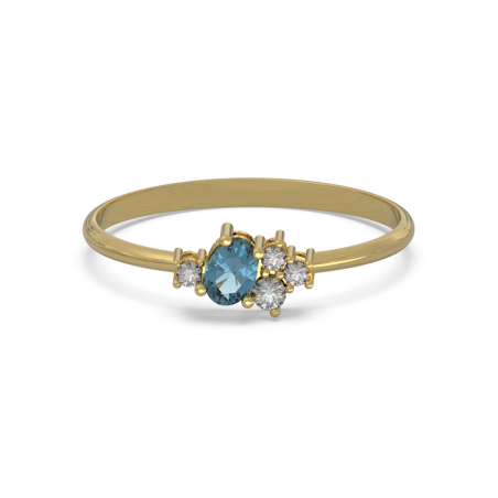 Anillo OLIVIA Gold London Blue