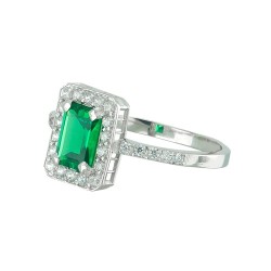 Anillo GENOVEVA Gold Esmeralda