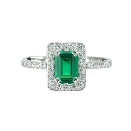 Anillo GENOVEVA Gold Esmeralda