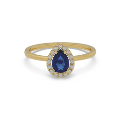 Anillo FERNANDA Zafiro Gold