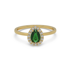 Anillo FERNANDA Esmeralda Gold