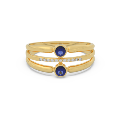 Anillo MARIANA Zafiro Gold