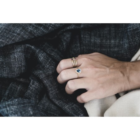 Anillo FERNANDA Zafiro Gold