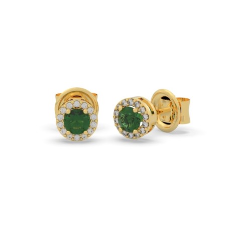 Pendientes JOSEFINA Esmeralda Gold