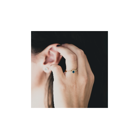 Pendientes JOSEFINA Zafiro Gold