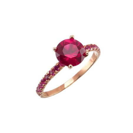 Anillo GUADALUPE Rubí Gold